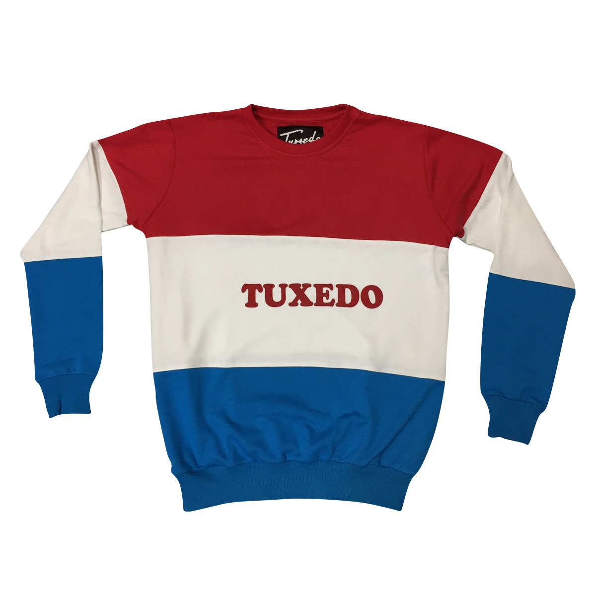 Red white and blue crew neck hotsell